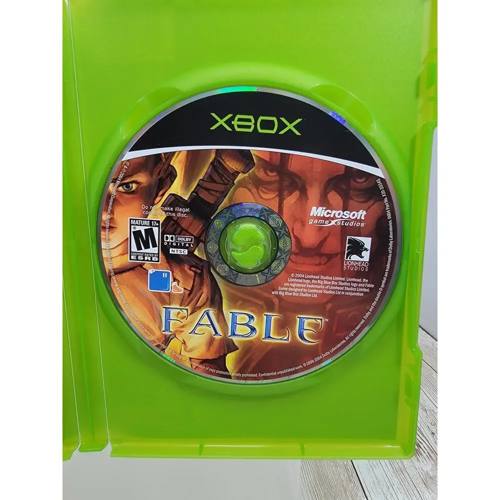 Fable (Microsoft Original Xbox) Complete w/ Manual Tested